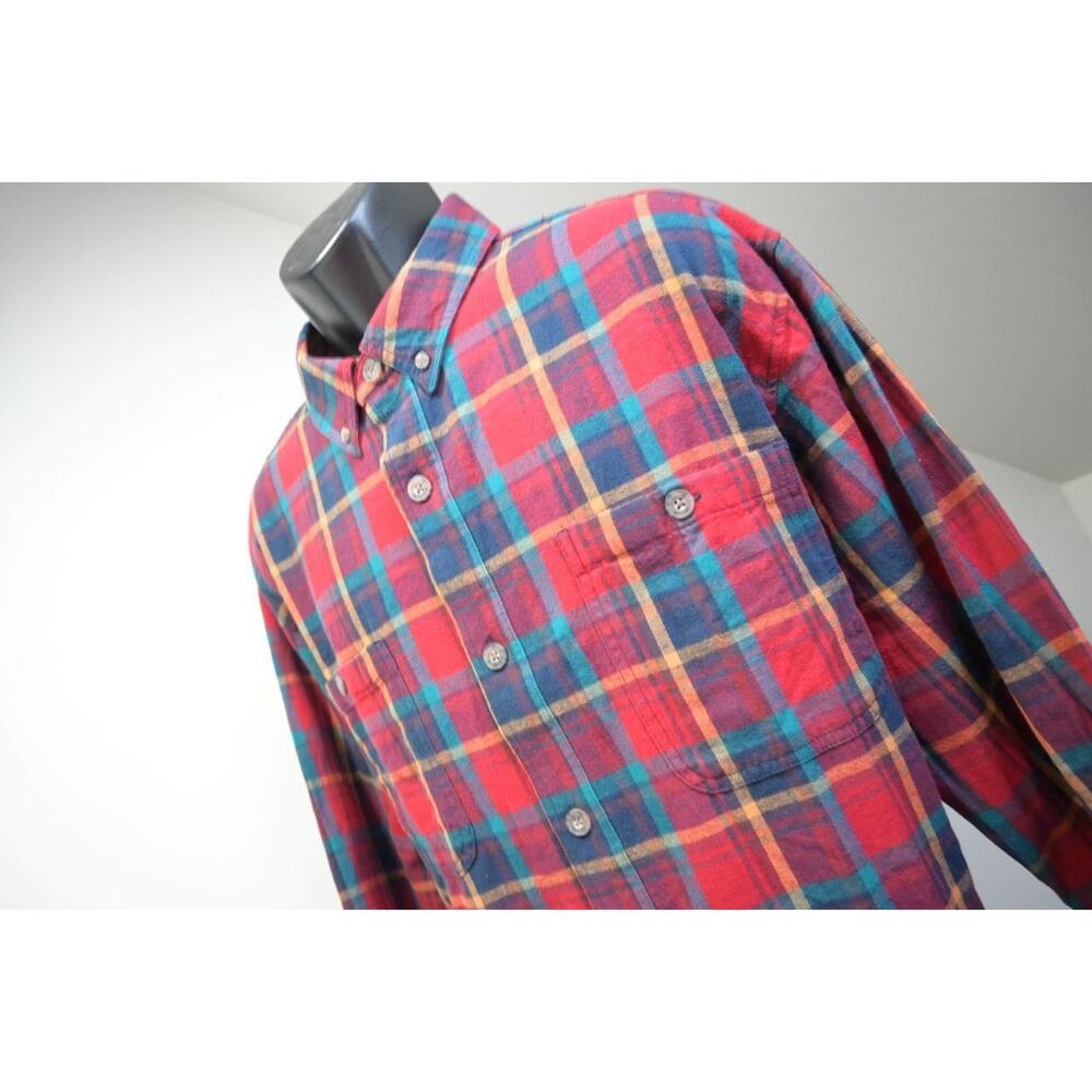 Duluth Trading Co. Flannel Camp Shirt Plaid Relaxed Fit Long Sleeve Mens Sz XL
